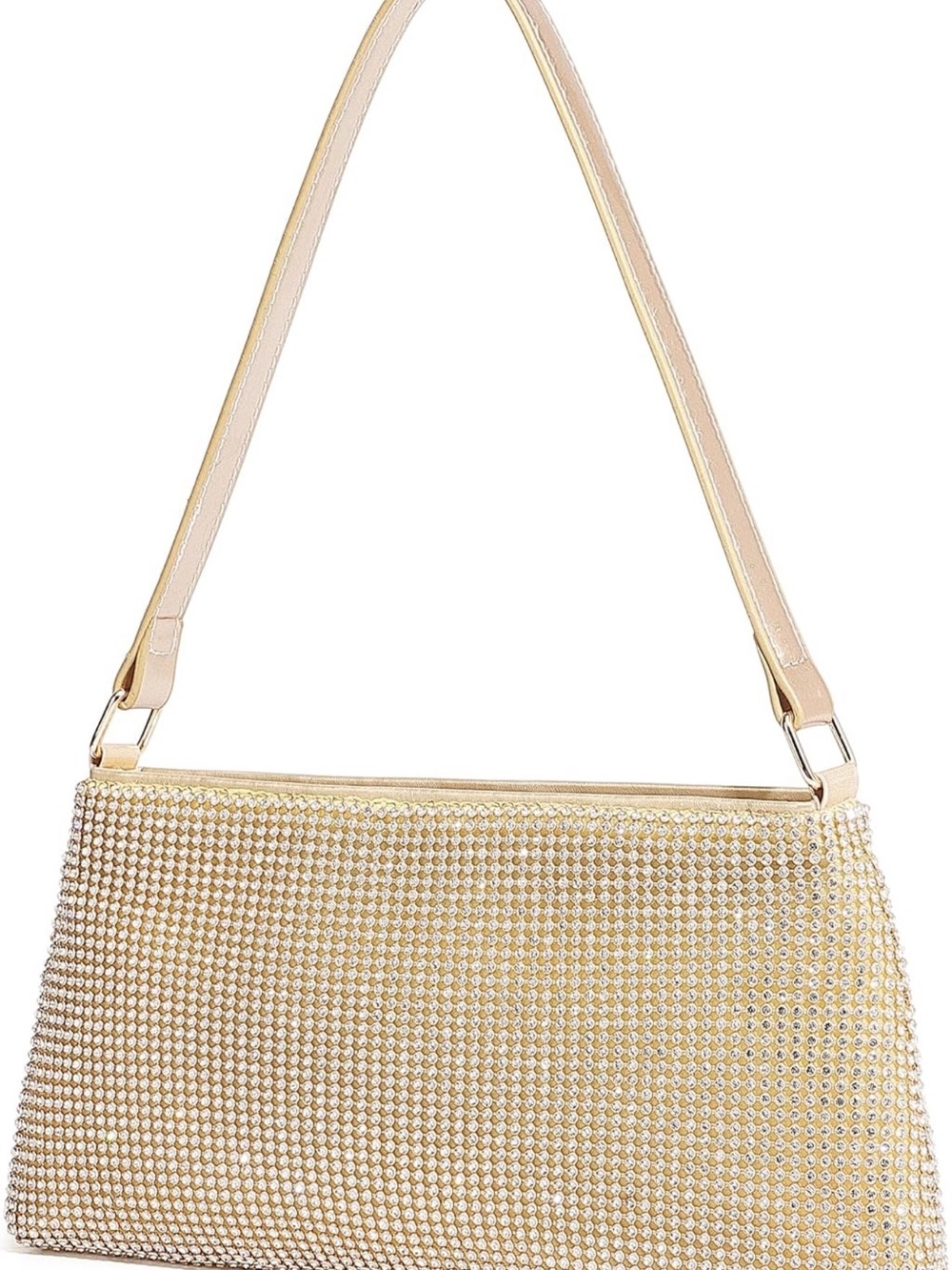 YUWITA Gold Rhinestone Sparkly Evening Shoulder Bag Clutch